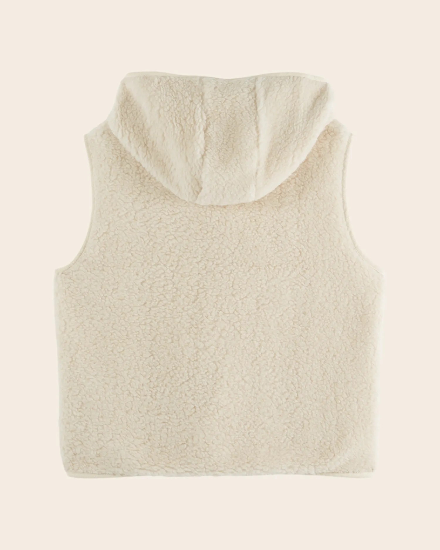 Emile et Ida Eclat vest ecru teddy hætte dame