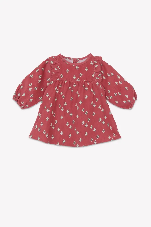 Bonton Mirtle Little Birdy kjole rosa fløjl