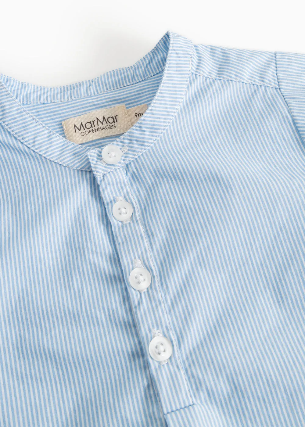 MarMar Totoro skjorte Azure Water Stripe poplin
