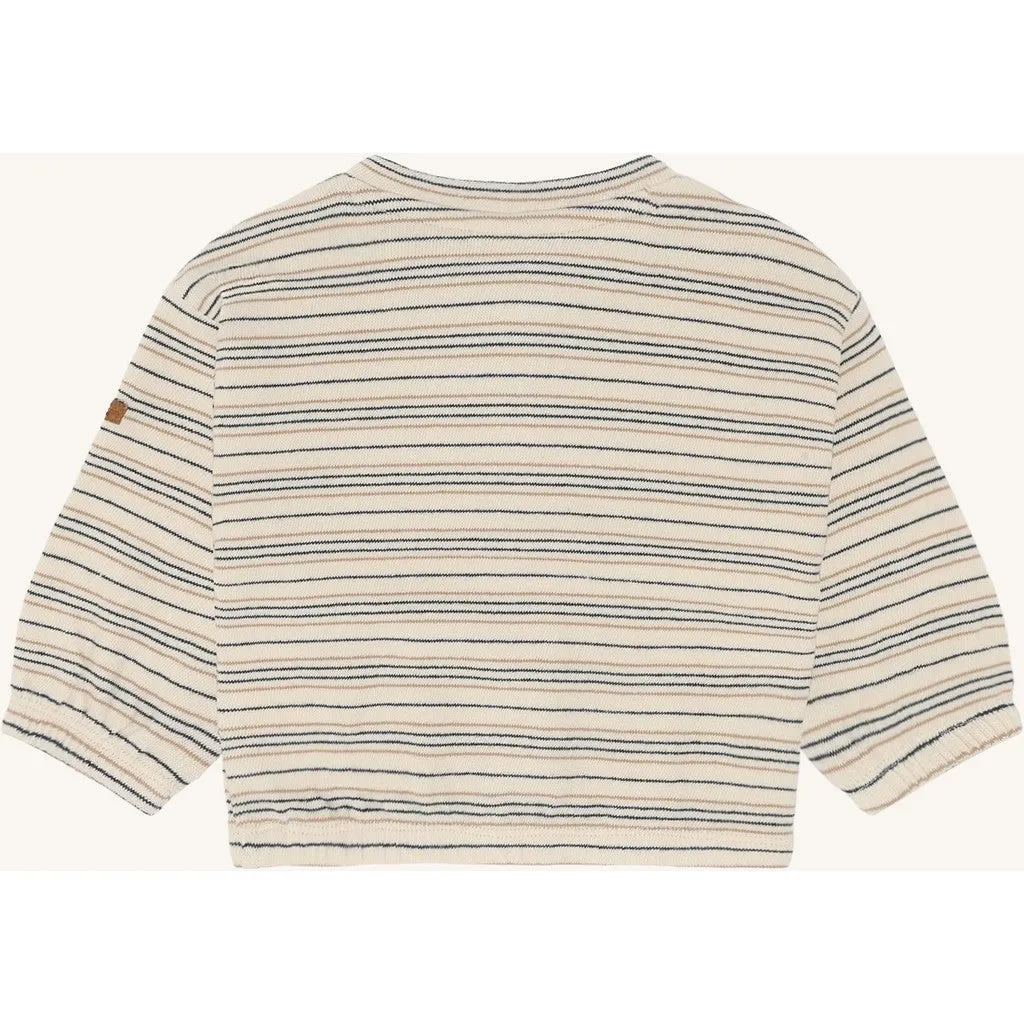 Hust & Claire Sigurt sweatshirt Snow White stribet