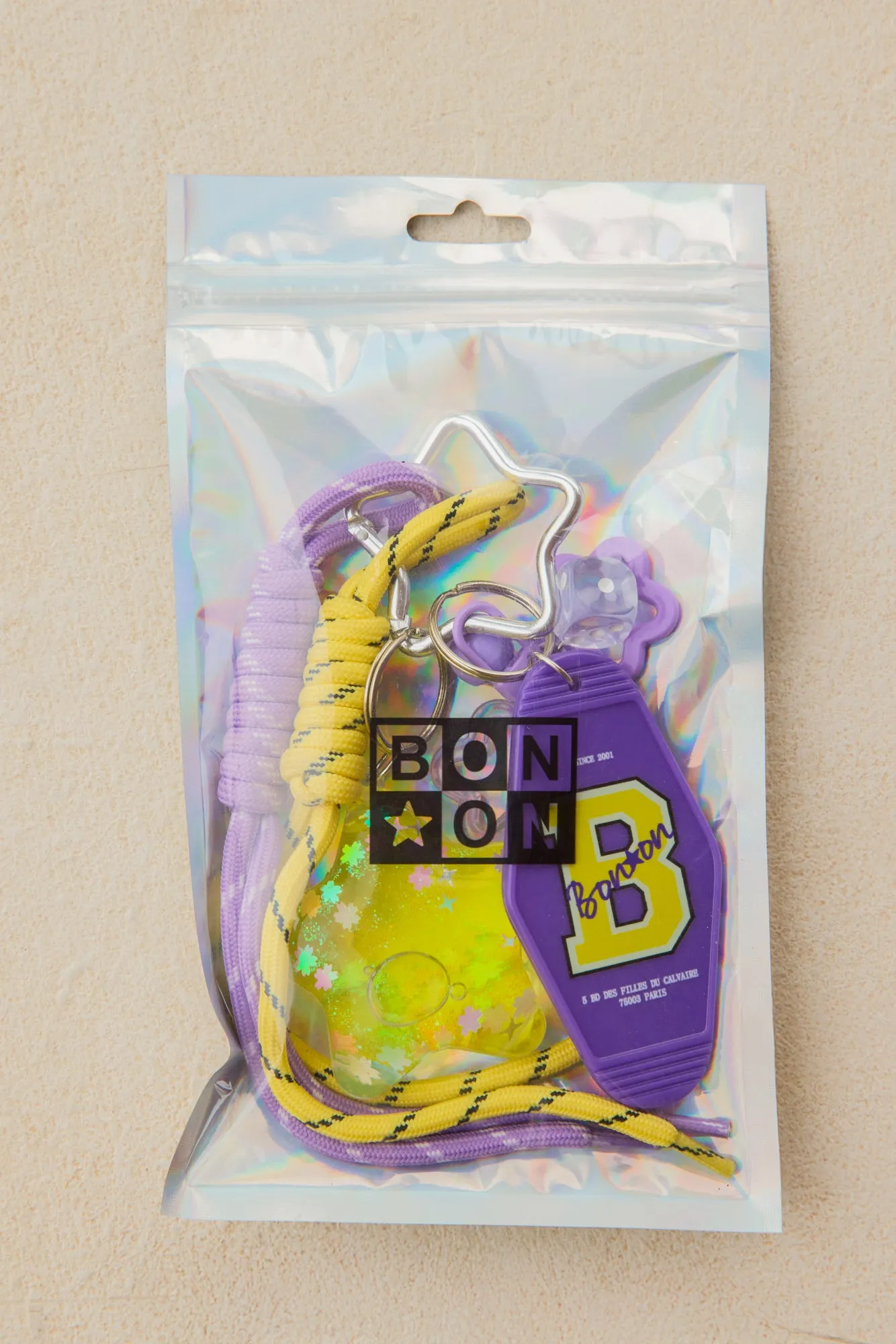 Bonton Grigri Etoile nøglering violet med stjerne