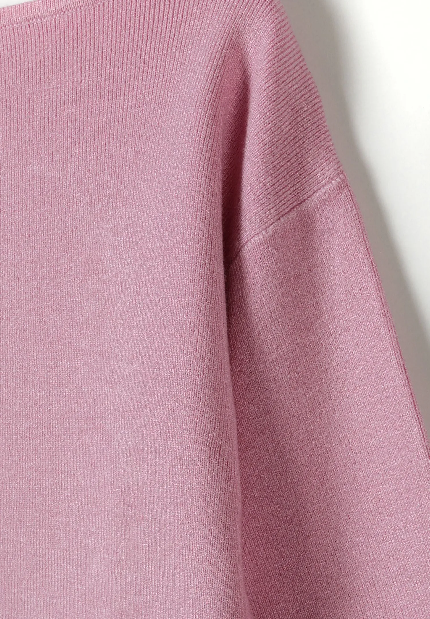 Minoti 43901 pullover rosa bådudskæring pige strukturstrik