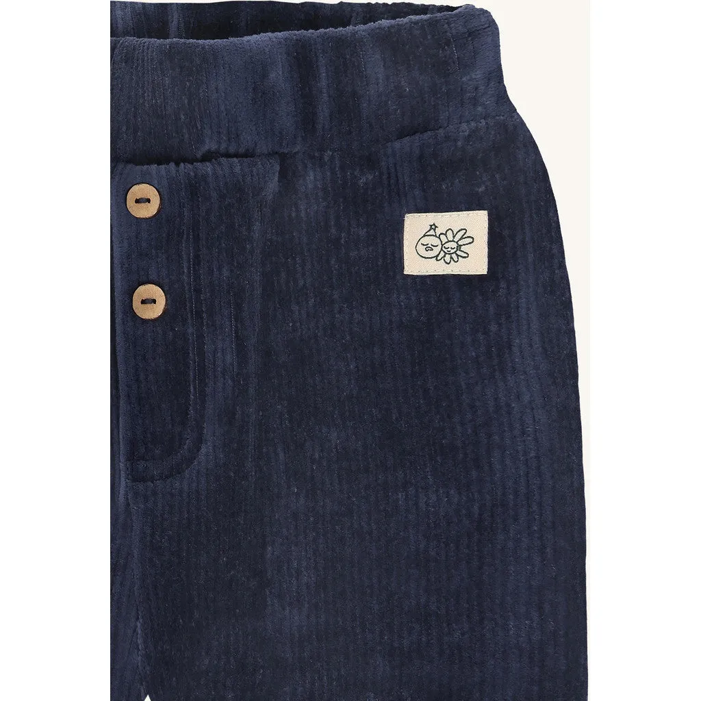 Hust & Claire HCGus velour joggingbukser blues bomuld