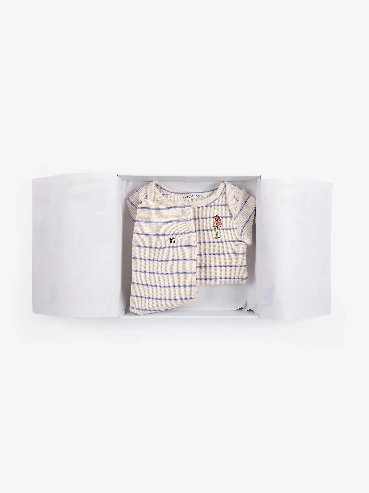Bobo Choses Mush Monster gavesæt stribet 6 mdr øko
