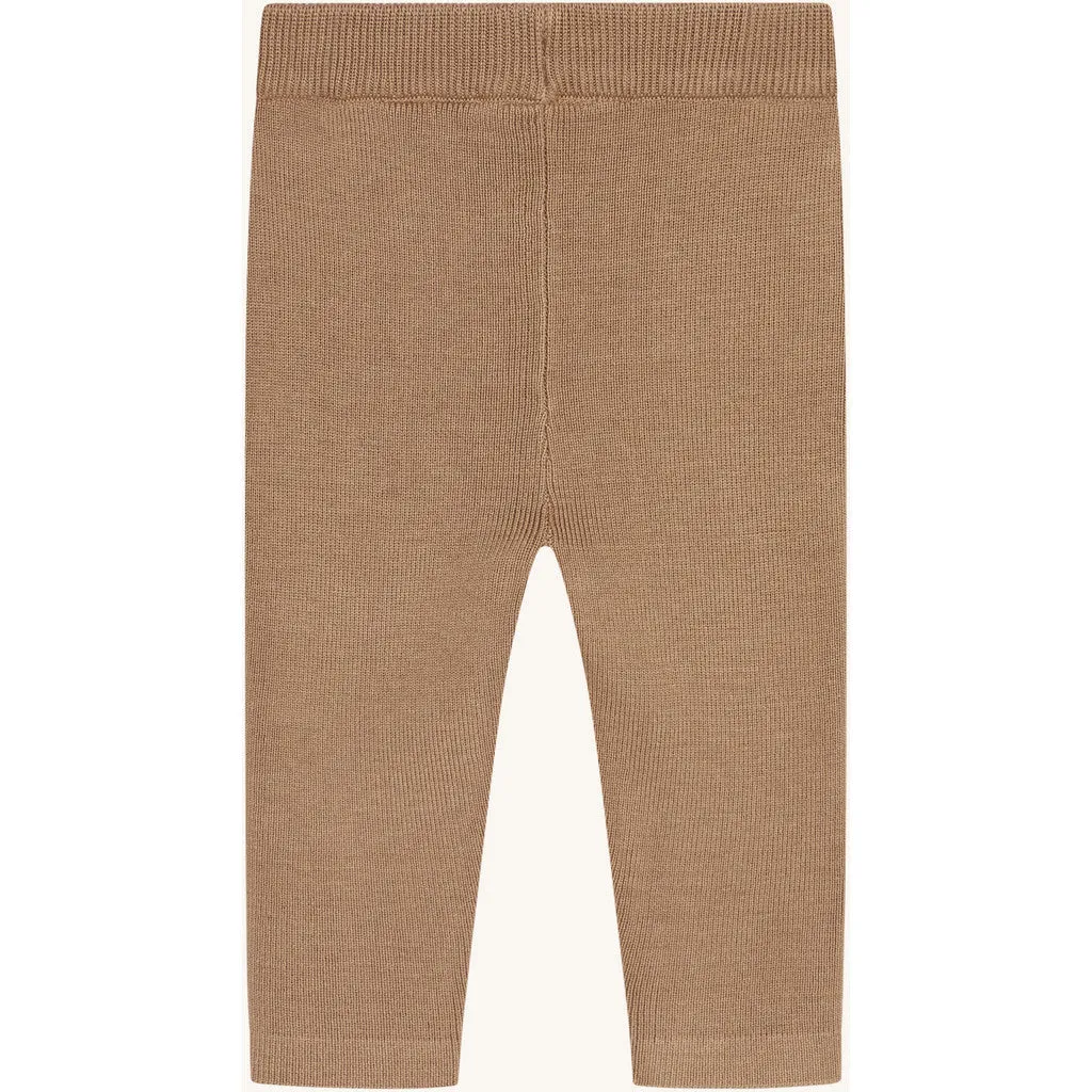 Hust & Claire Lui Knit Rib leggings Warm Sand bambus