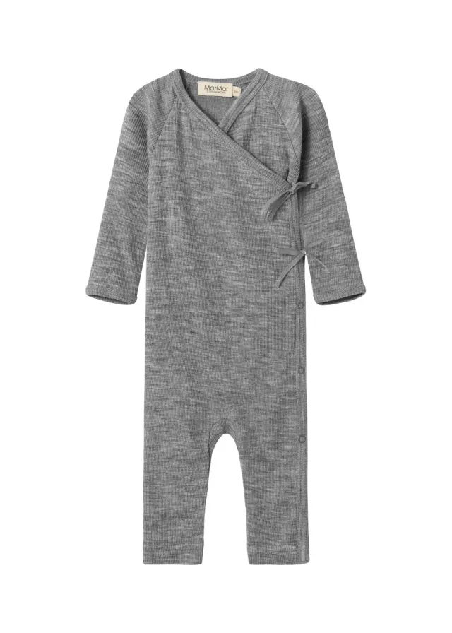 MarMar Wool Rib Rula heldragt Grey Melange uld