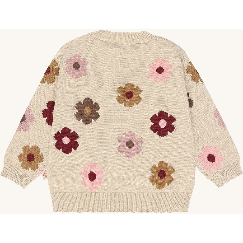Hust & Claire Pusle Flower cardigan old beige