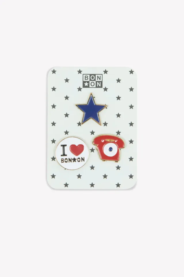 Bonton I Love Bonton pins 3-pak retro