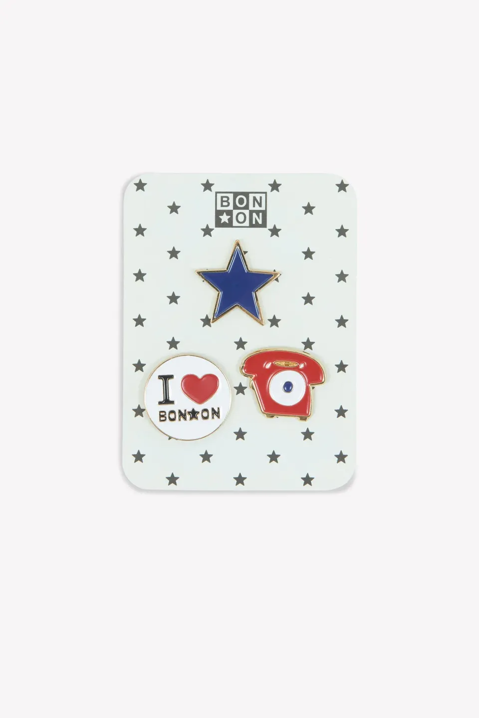 Bonton I Love Bonton pins 3-pak retro