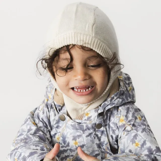 MINI A TURE Matkea elefanthue Angora cream 2-3y merino