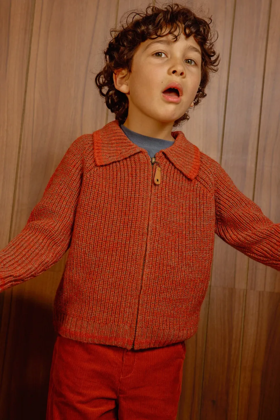 Bonton Pimpon cardigan brun uld