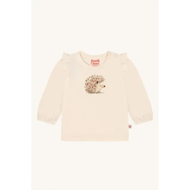 Hust & Claire HCAnna Mouse bluse off white bomuld