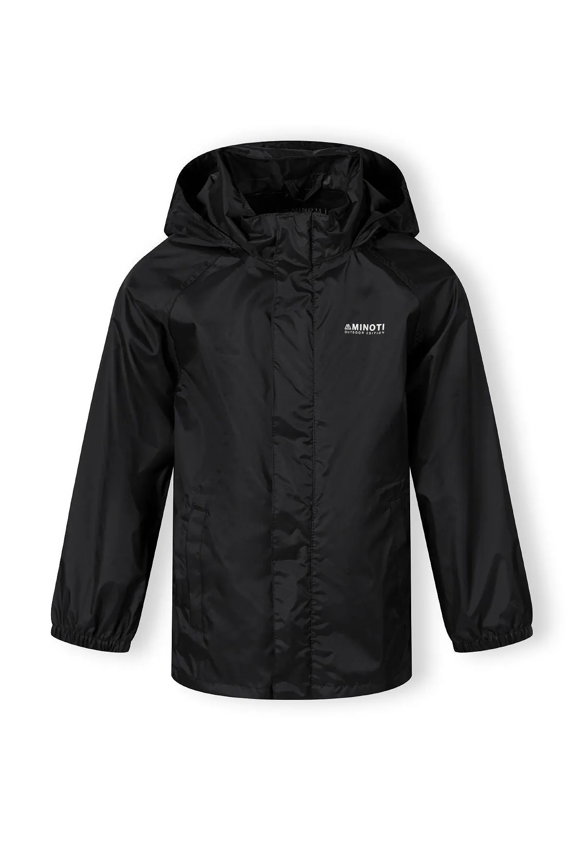 Minoti 43107 regnjakke til piger sort softshell