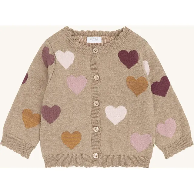 Hust & Claire HCCilja Lovely cardigan Biscuit bomuld