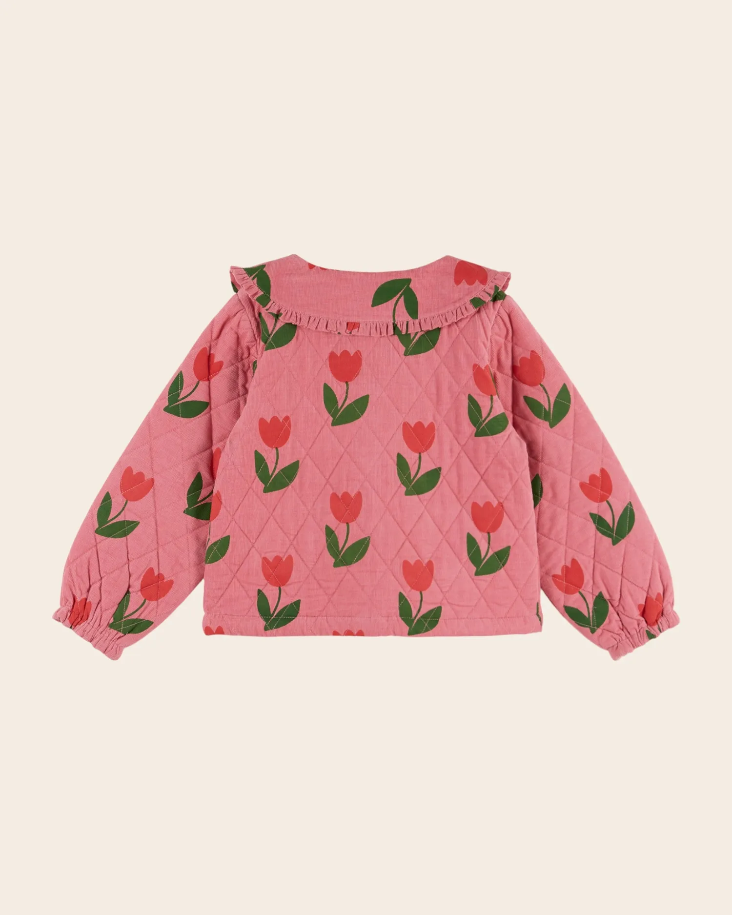 Emile et Ida Grande Tulipe quiltet jakke rosa velour