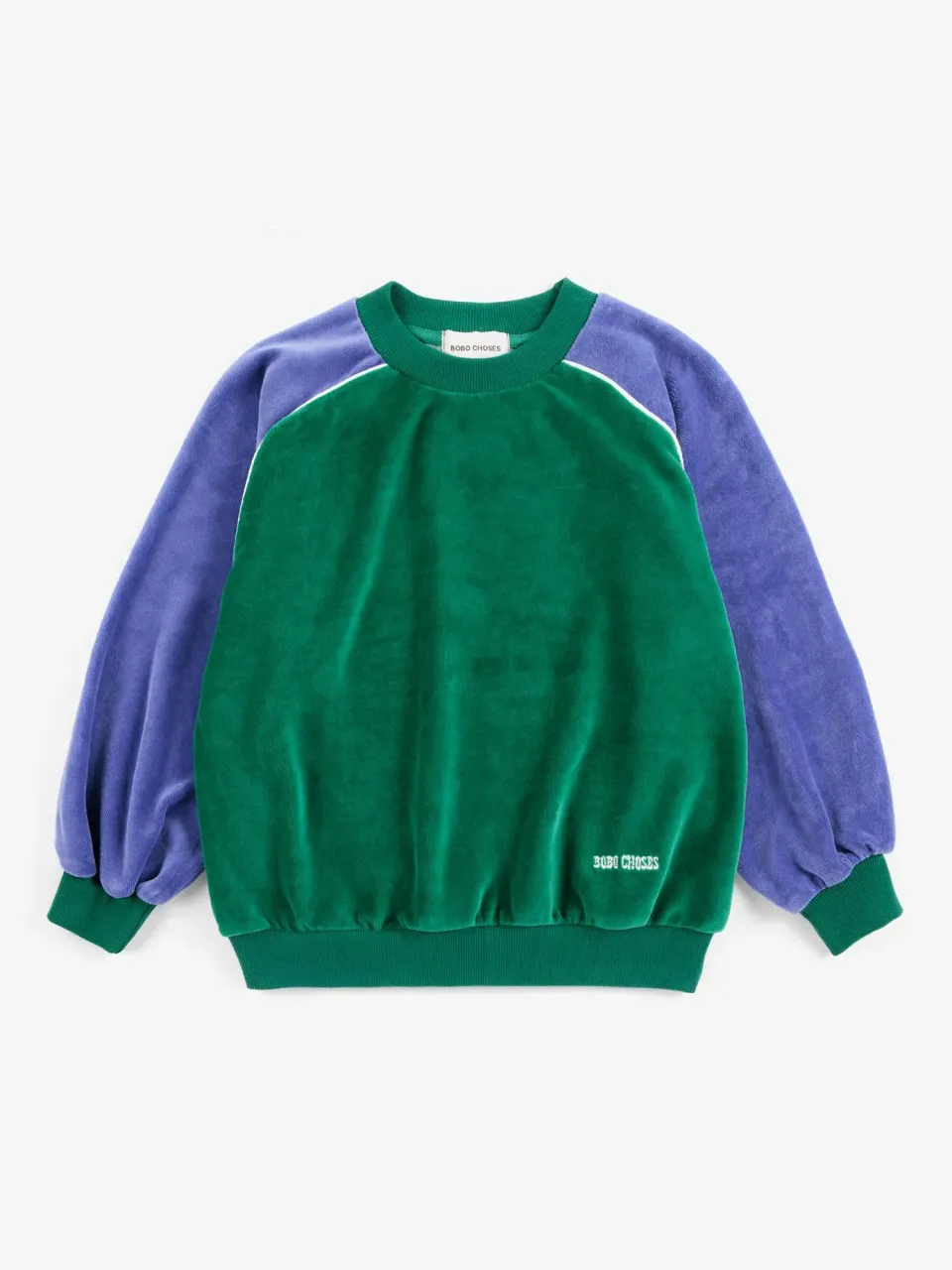 Bobo Choses Color Block sweatshirt grøn 2-3Y løs