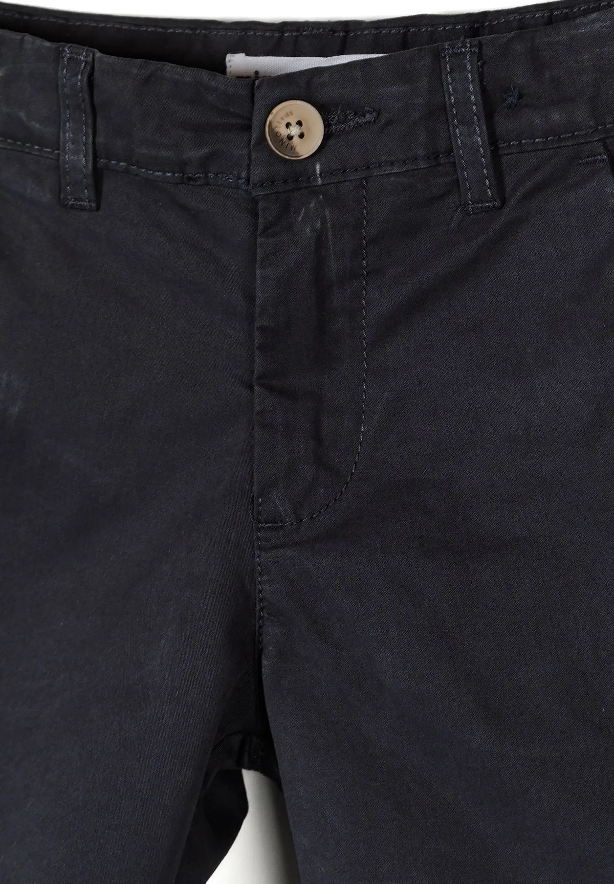 Minoti 44926 chinos shorts 2-pak blå drenge canvas
