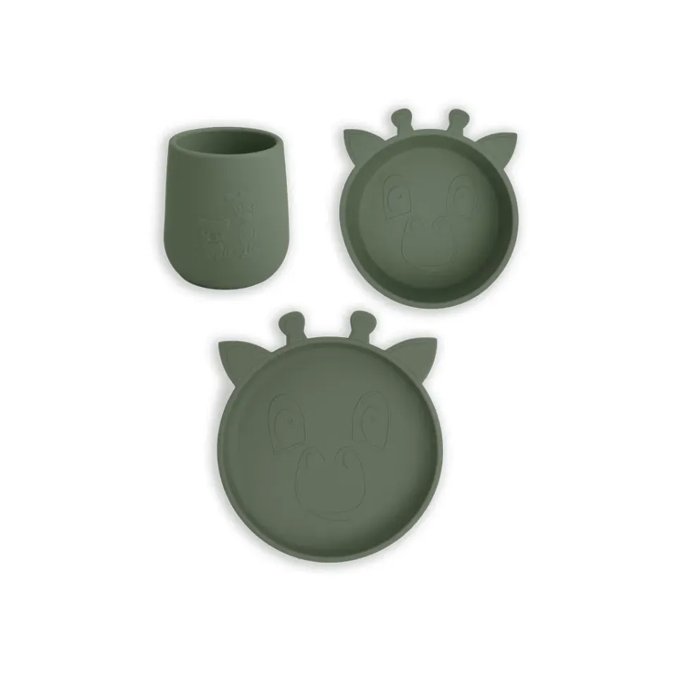 nuuroo Judi servicesæt 3 stk Dusty green silikone