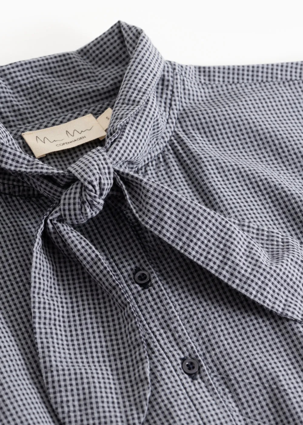 MarMar Dyna W kjole Pigeon Blue Check bomuld