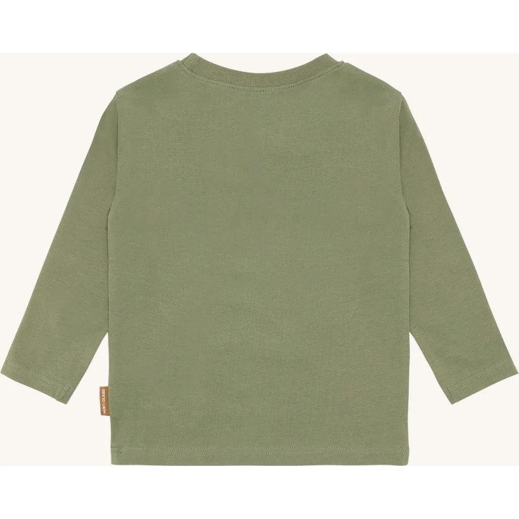 Hust & Claire Anton langærmet t-shirt Light Green bomuld