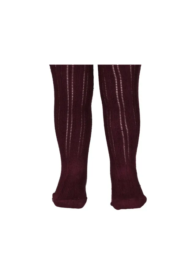 MarMar Tights Pointelle strømpebukser Deep Mulberry