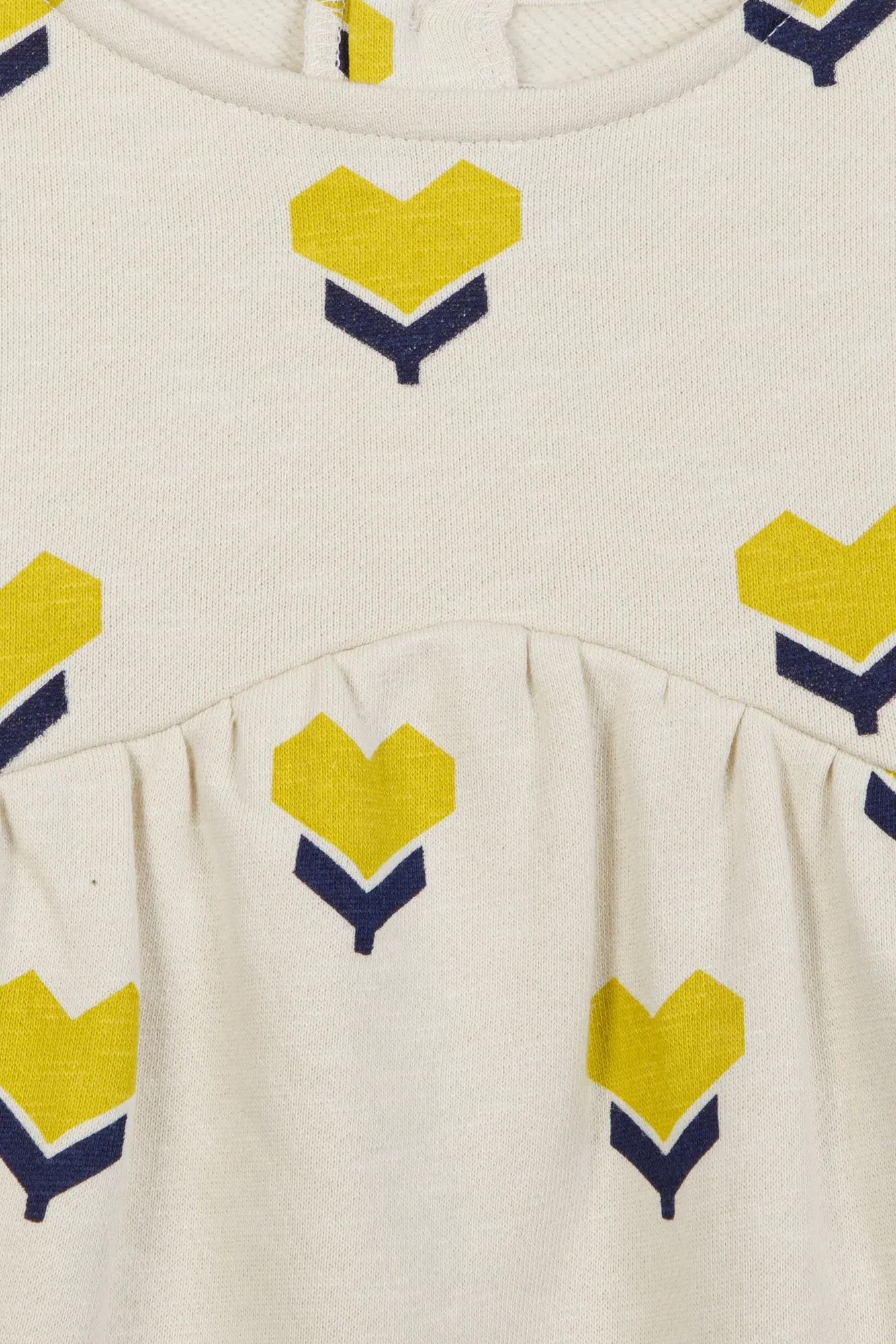 Bonton Logo Coeur Flower kjole hvid bomuld
