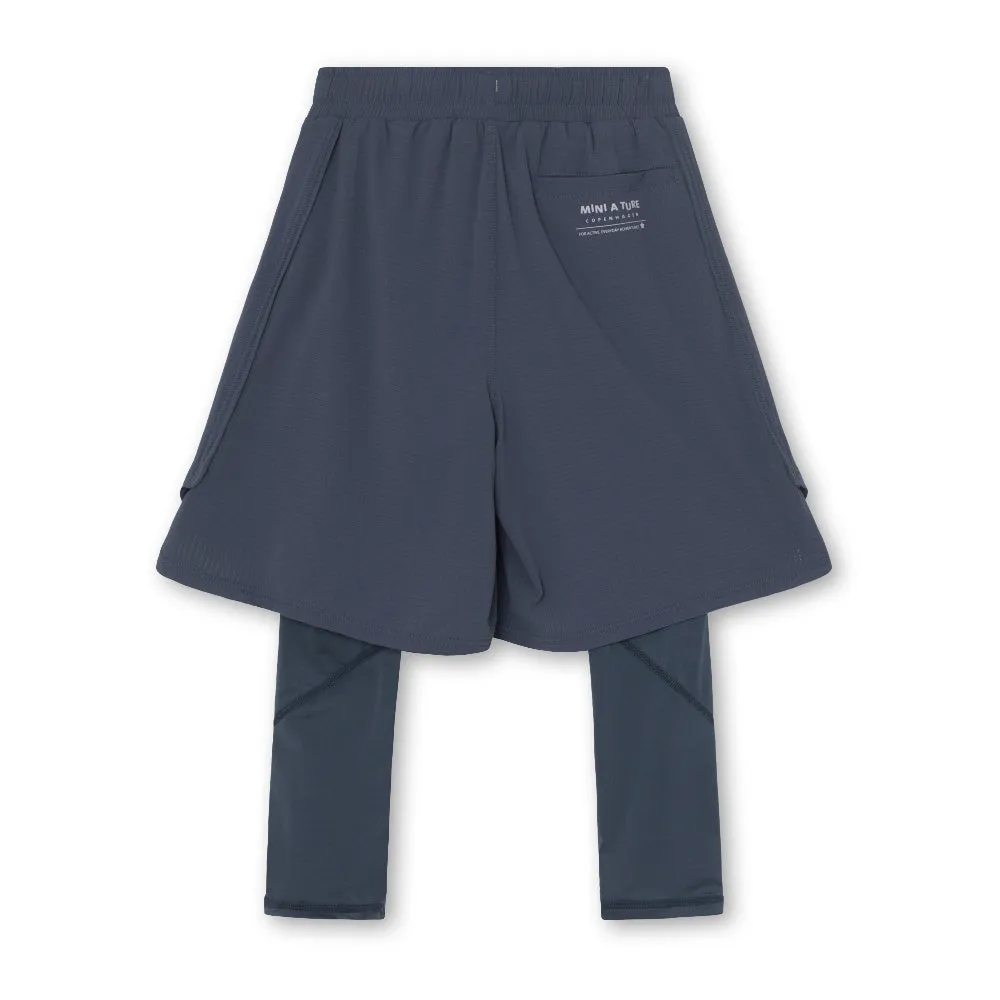 MINI A TURE Matsilas shorts Muted lime med leggings