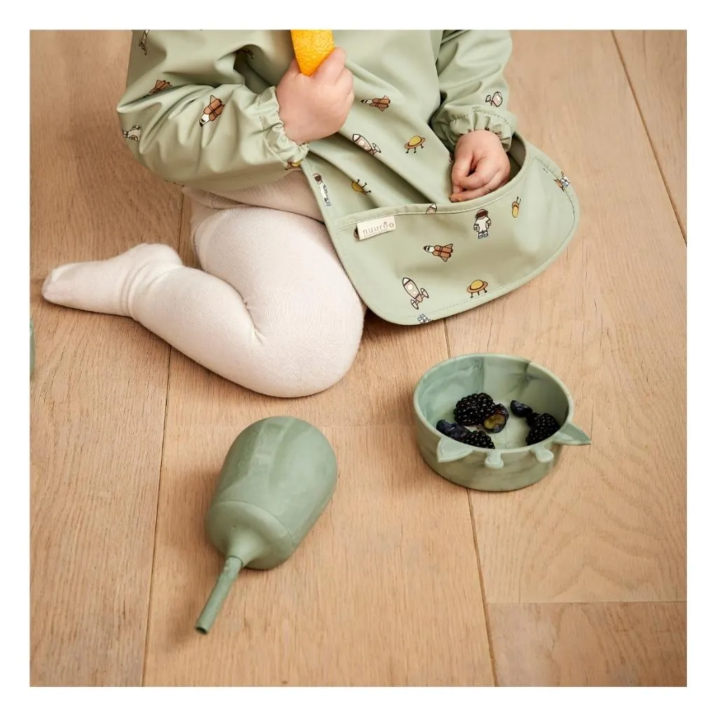 nuuroo Alex silikone dyb tallerken 2 stk Light green mix