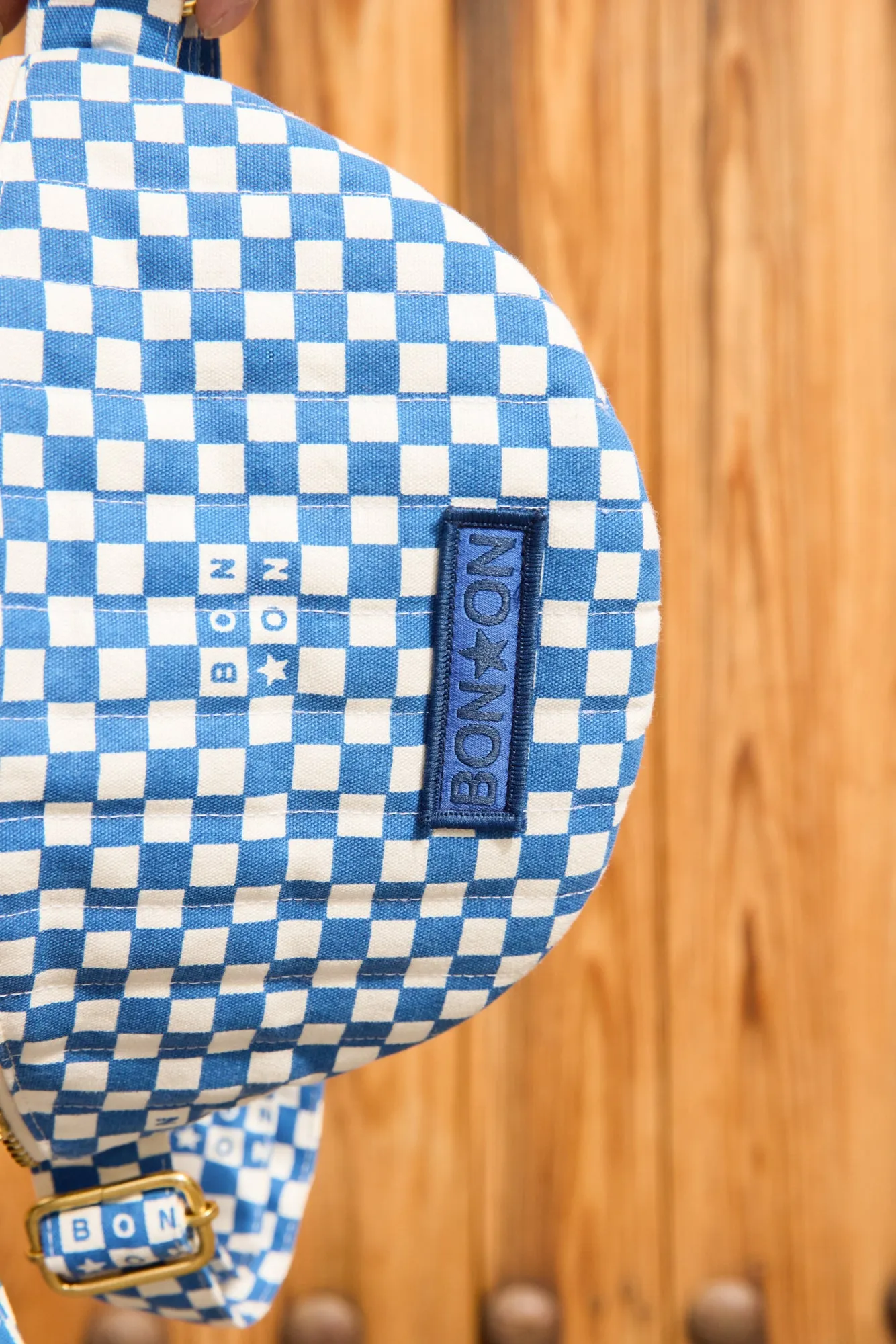 Bonton Damier Bleu bæltetaske TU ternet bomuld