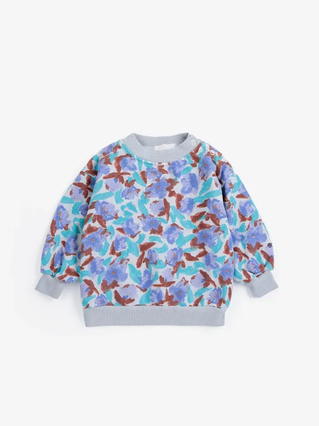 Bobo Choses Watercolor sweatshirt offwhite økologisk