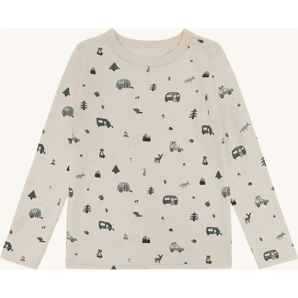 Hust & Claire Awo Camp bluse French Oak merino