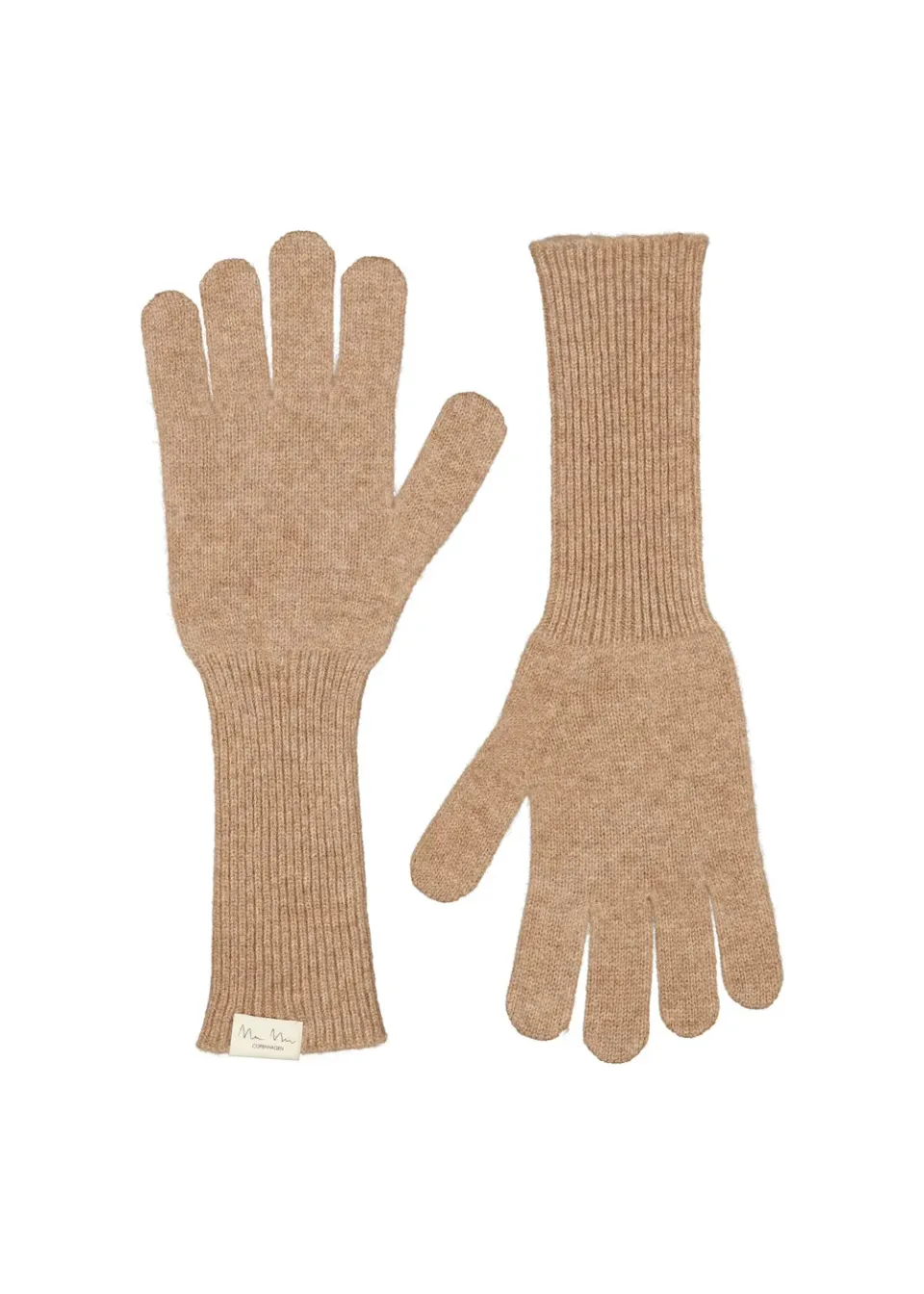MarMar Aske Long W handsker Light Camel Melange
