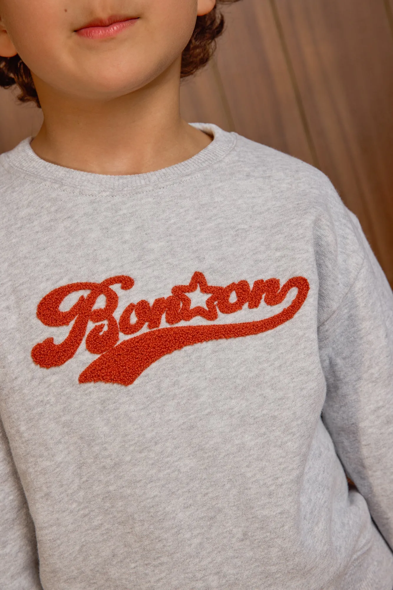Bonton Smile Gris sweatshirt bomuld vintage