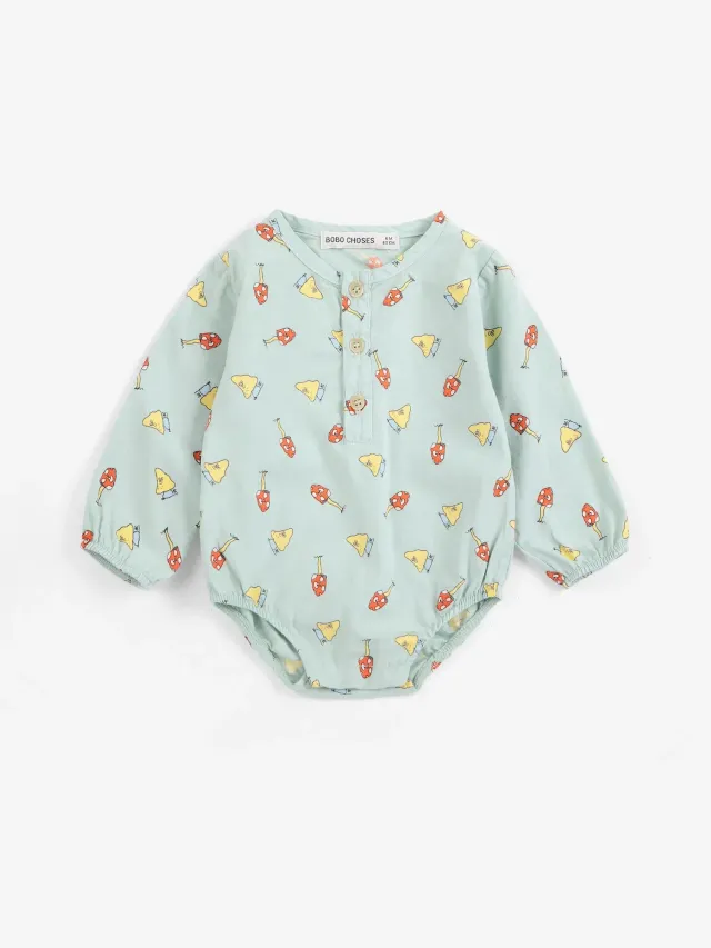Bobo Choses Mush Monster Duo body grøn økologisk bomuld