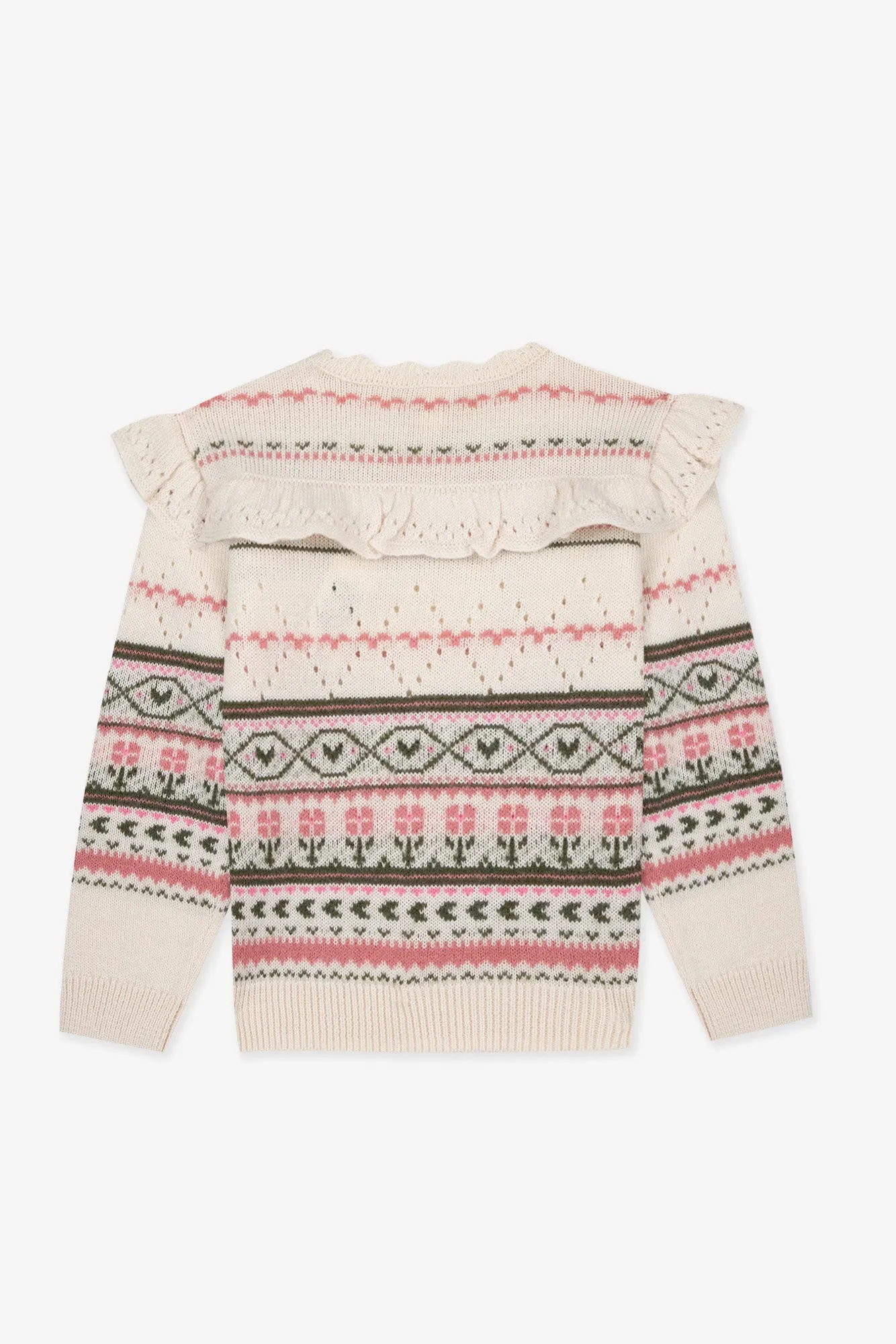 Bonton Mignonne Jacquard striktrøje uld
