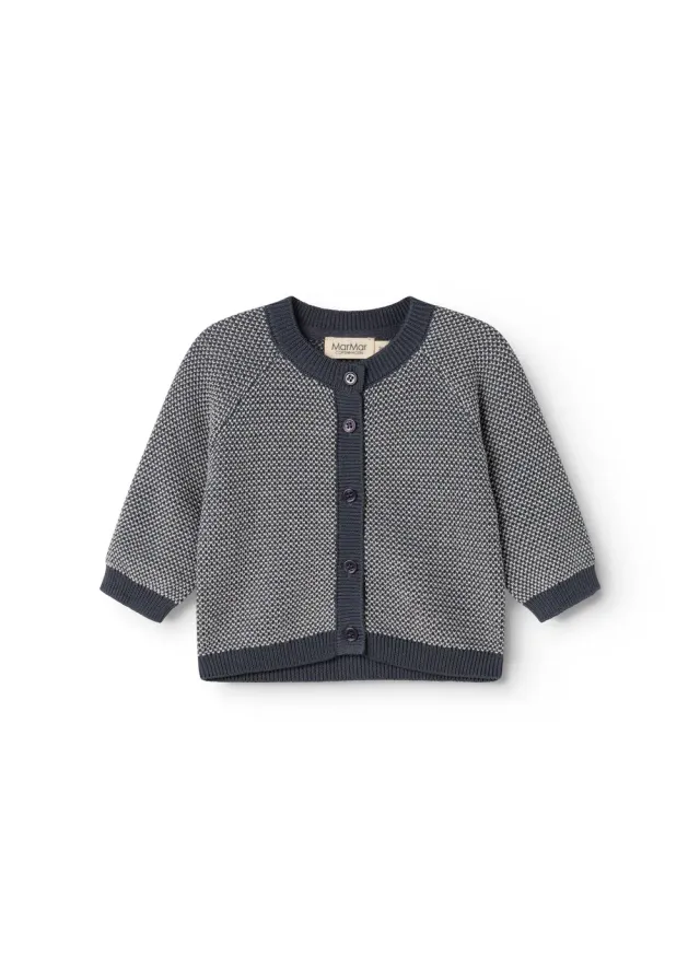MarMar Taki strikcardigan Blue Mix økologisk