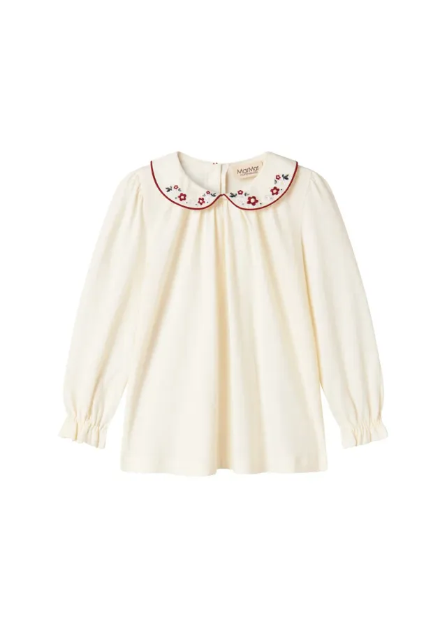 MarMar Tielle bluse Gentle White juleprint
