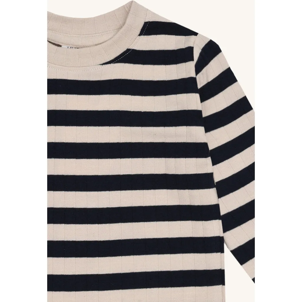 Hust & Claire HCAnton bluse More Navy langærmet økologisk