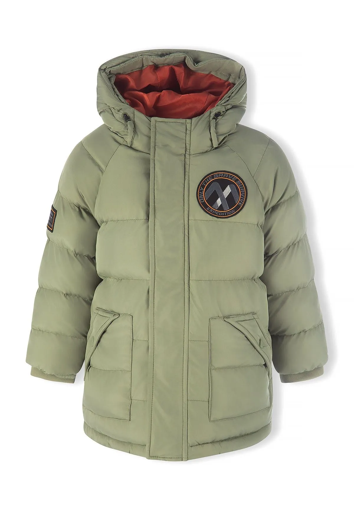 Minoti 45222 parka oliven aftagelig pels drenge