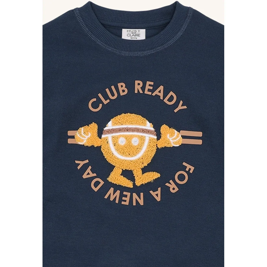 Hust & Claire HCSune Tennis bluse Blues bomuld