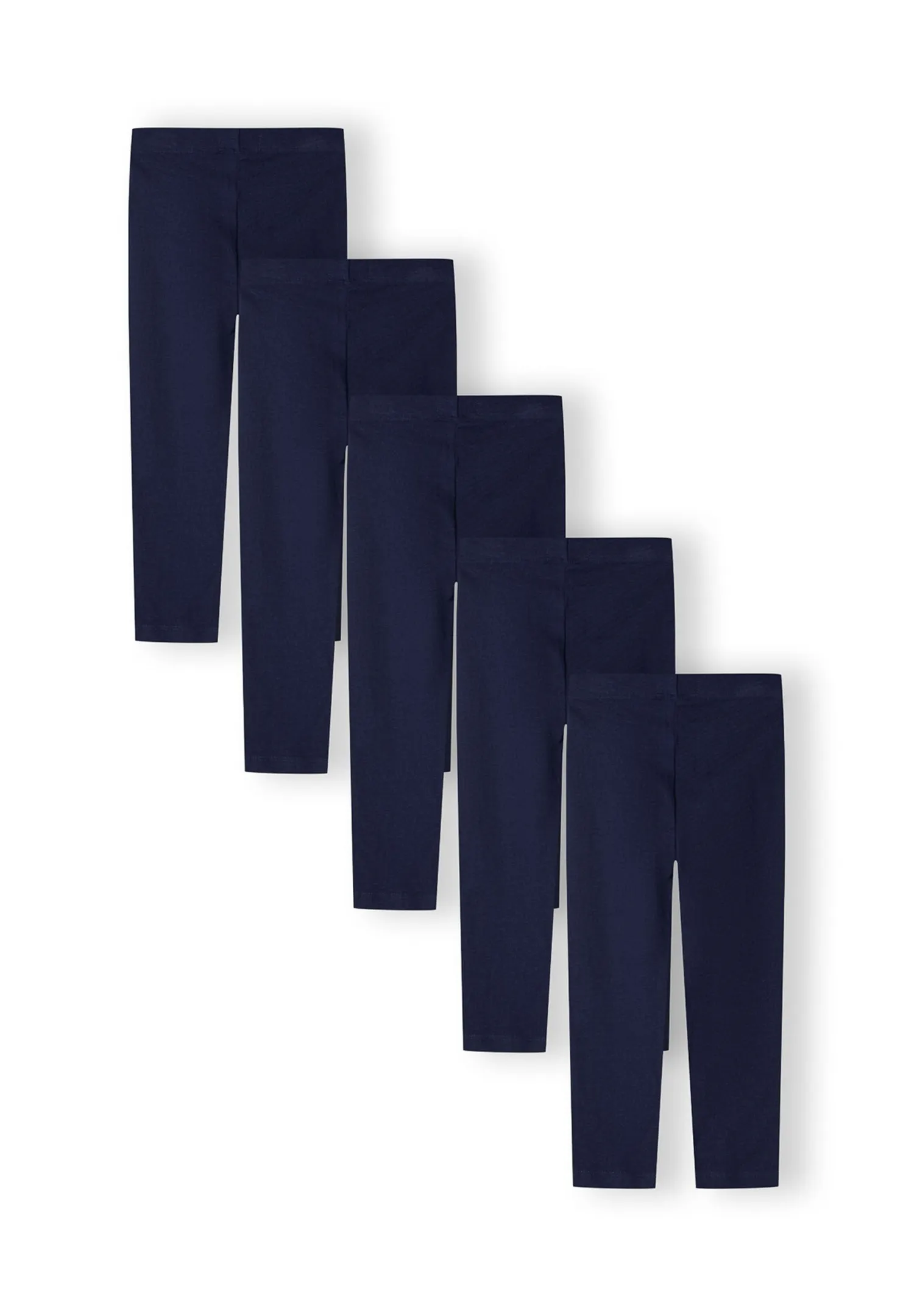 Minoti 44304 leggings 5-pak navy bomuld