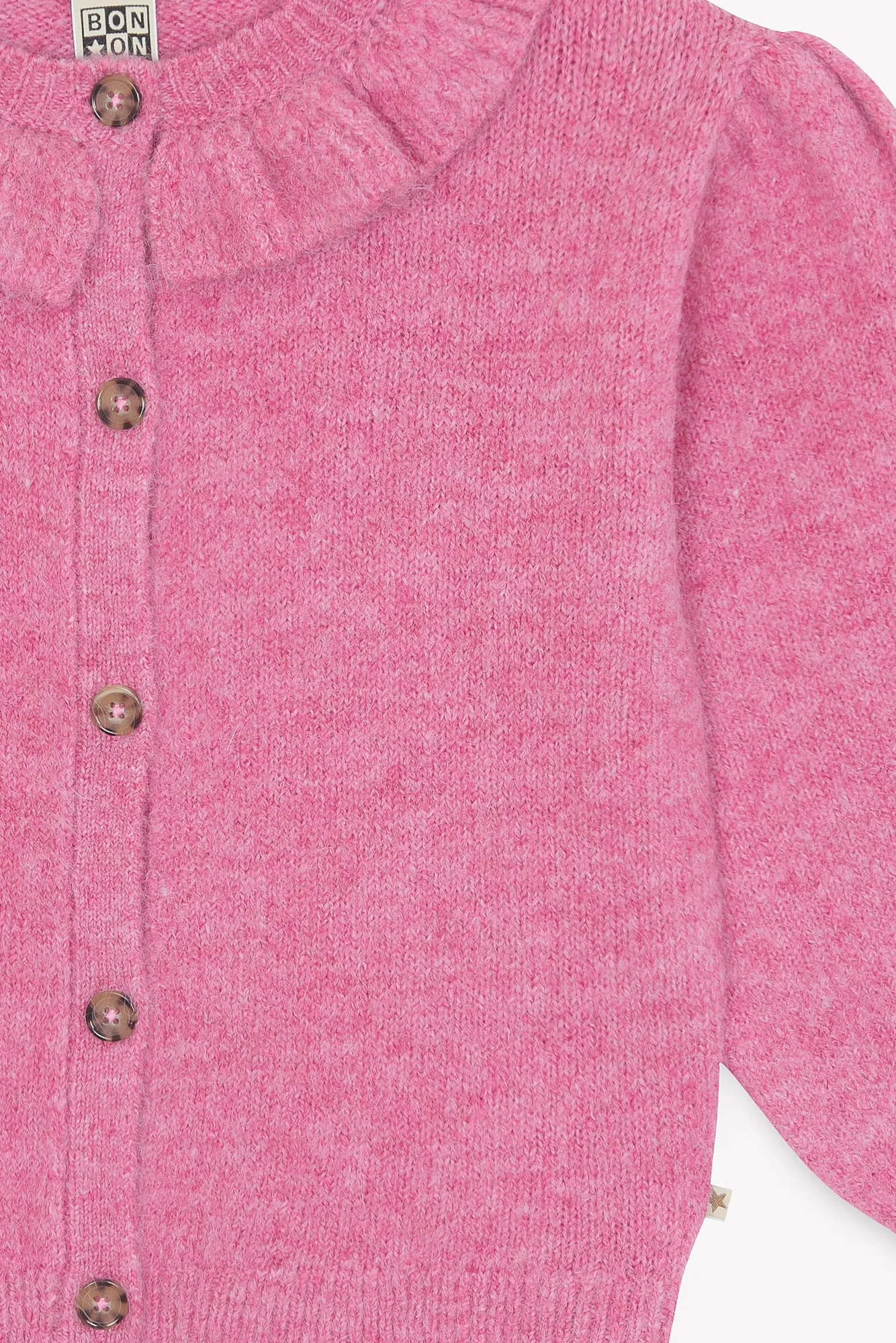 Bonton Paloma cardigan Rose Volant rosa flæse