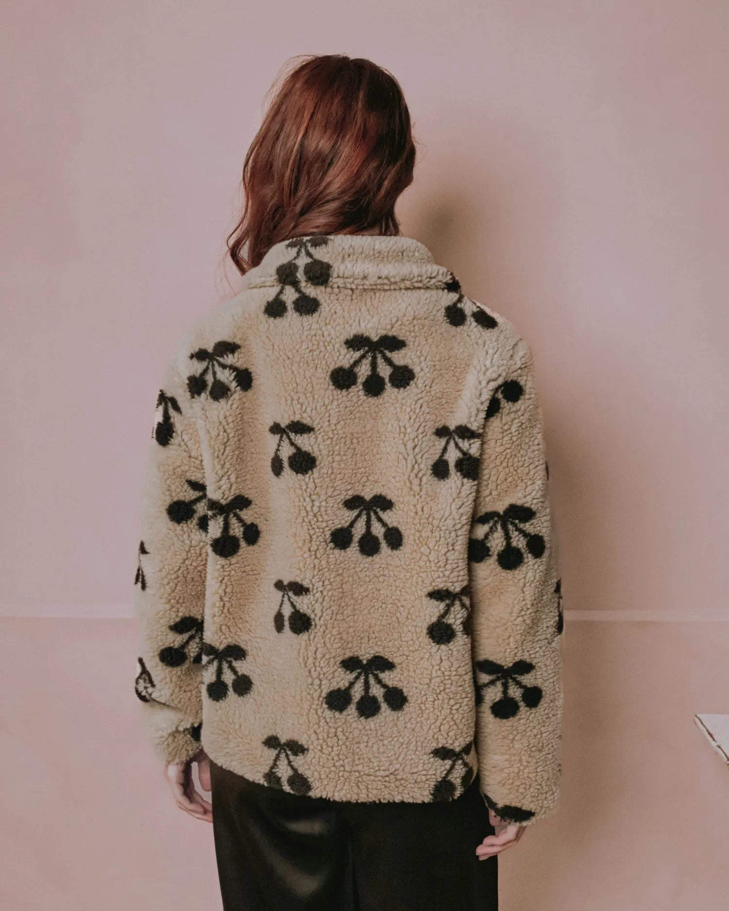 Emile et Ida Etoile bamsejakke beige kirsebær
