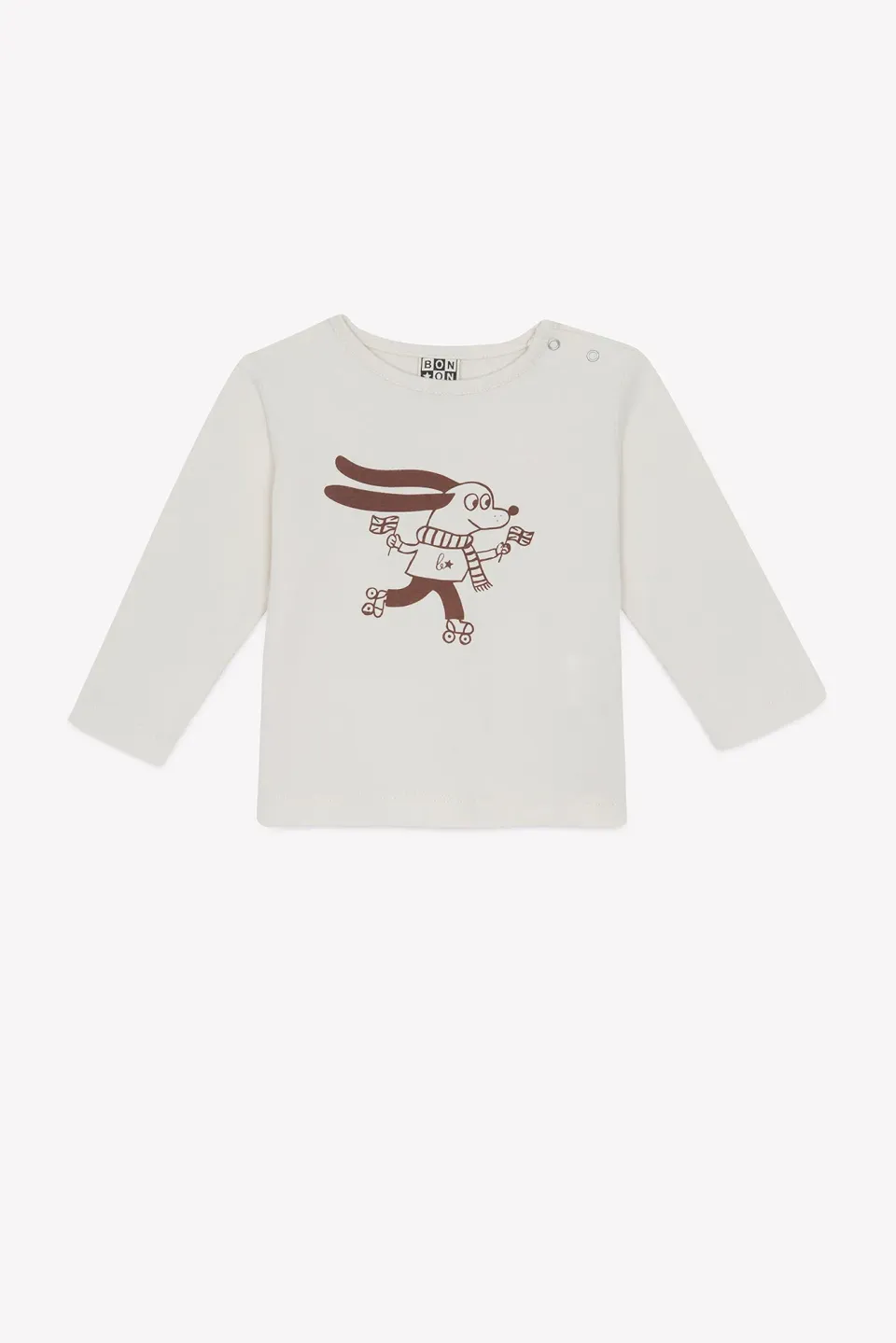 Bonton Taxi Happy Doggy T-shirt ecru bomuld