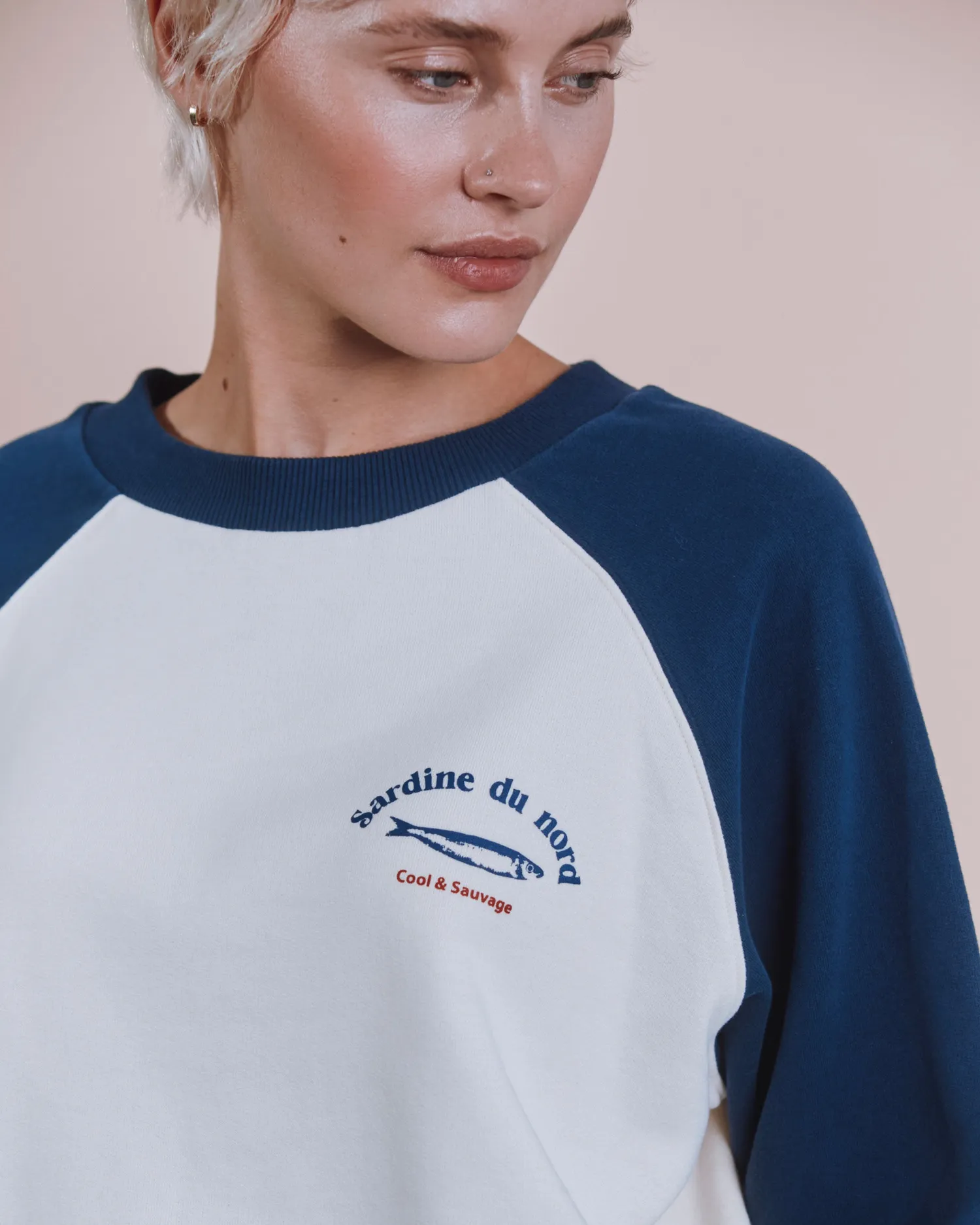Emile et Ida Elina sweatshirt sardiner marine