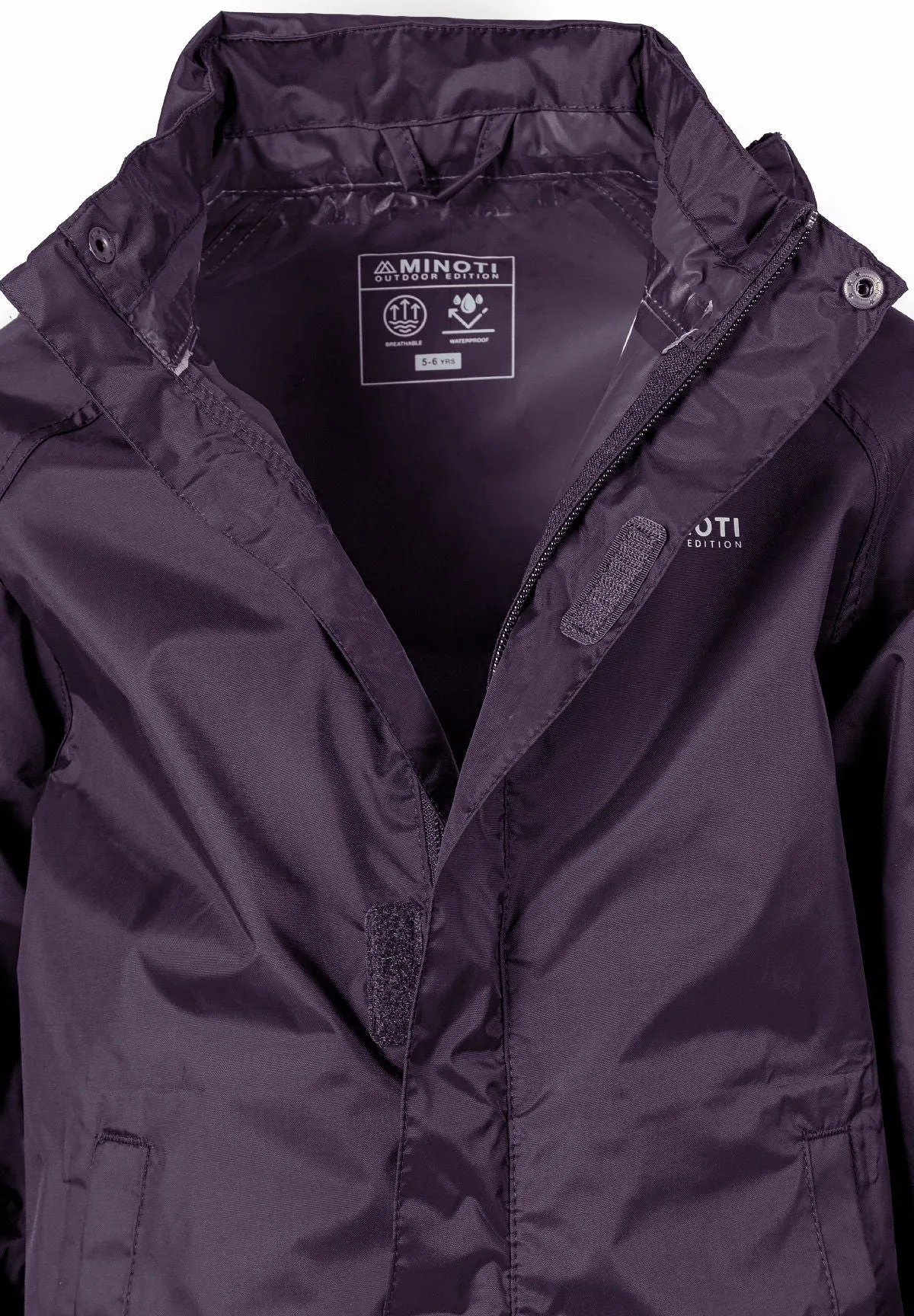 Minoti 43107 regnjakke lilla foldbar piger