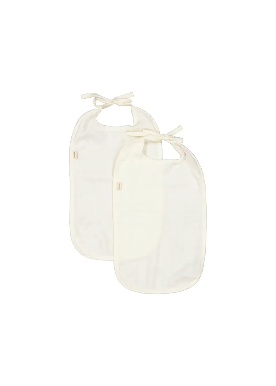 MarMar Bib Long hagesmæk 2-pak Gentle White økologisk