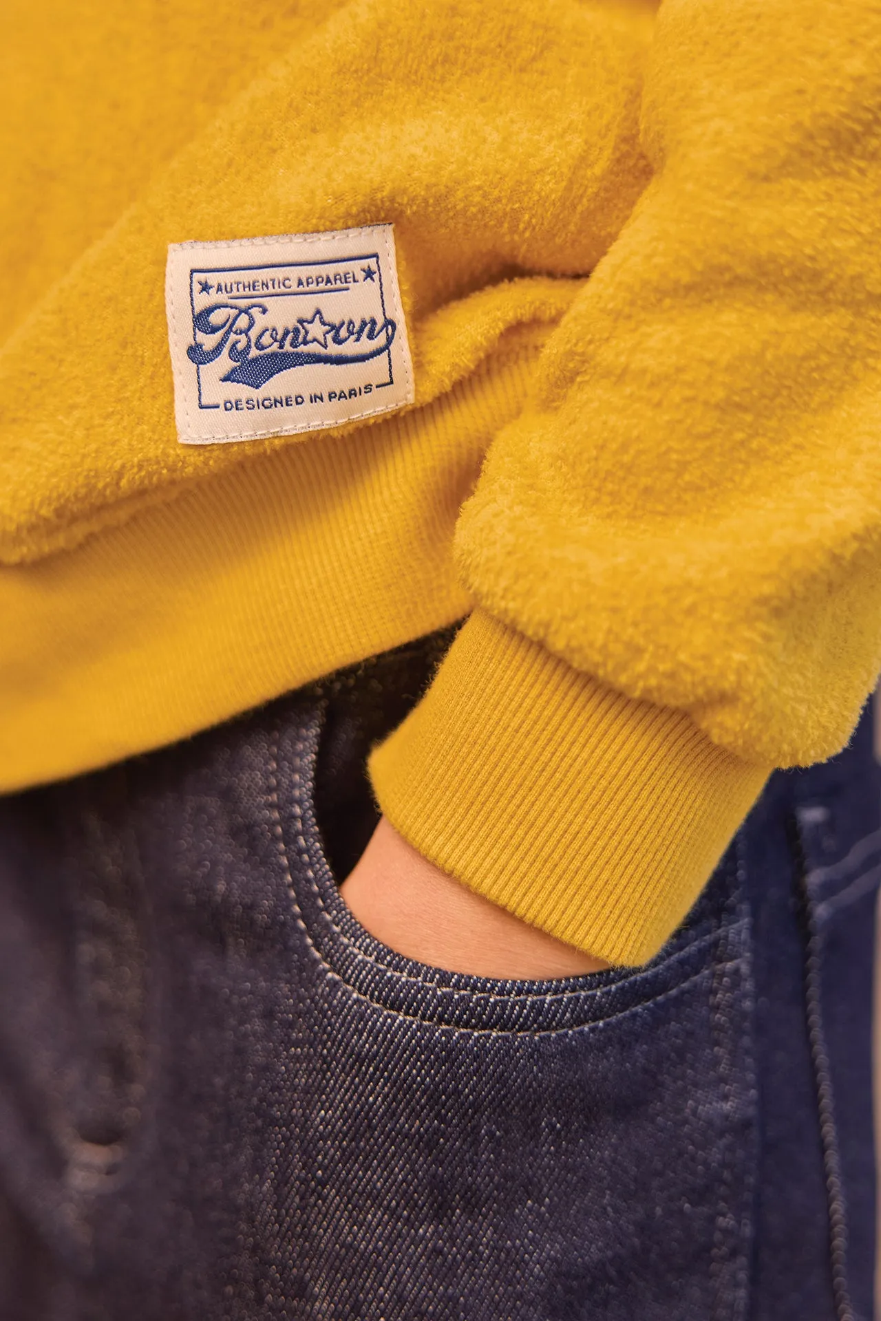 Bonton Pitt French Fries sweatshirt bomuld 6A stribet