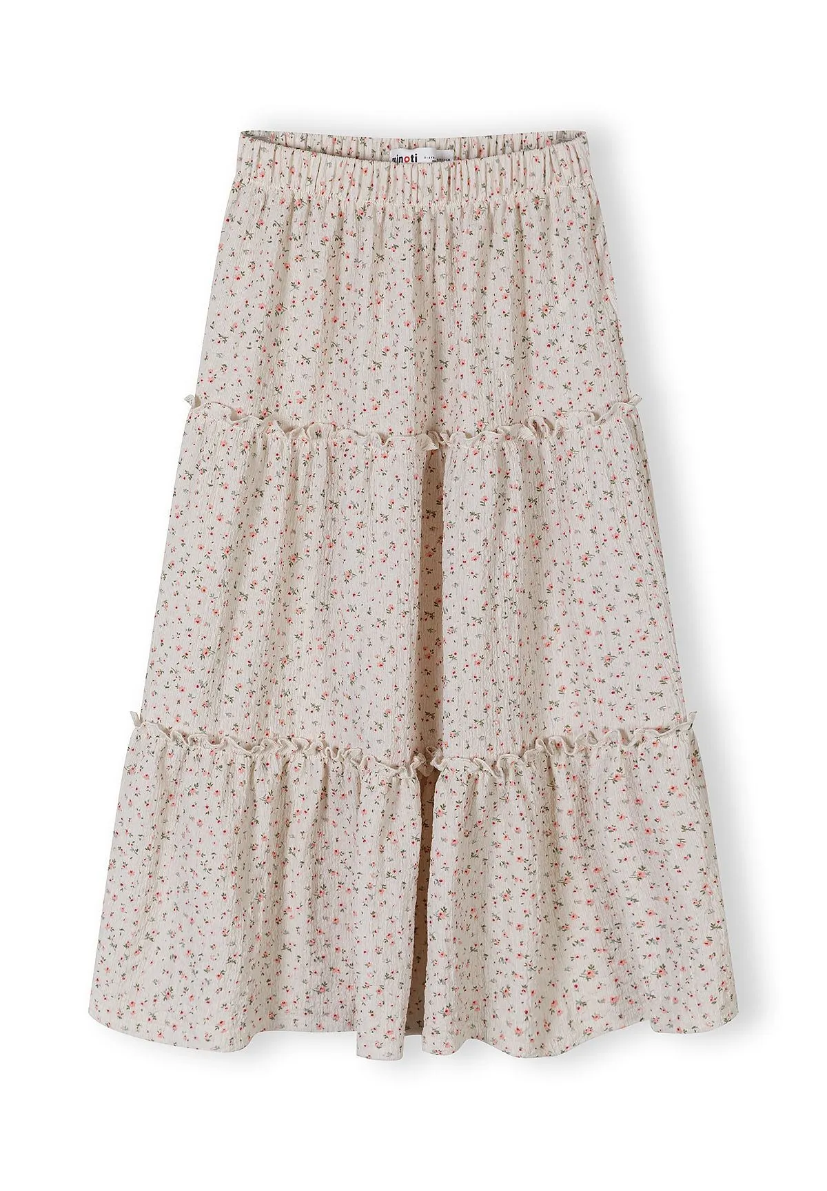 Minoti 44663 maxinederdel creme blomstret