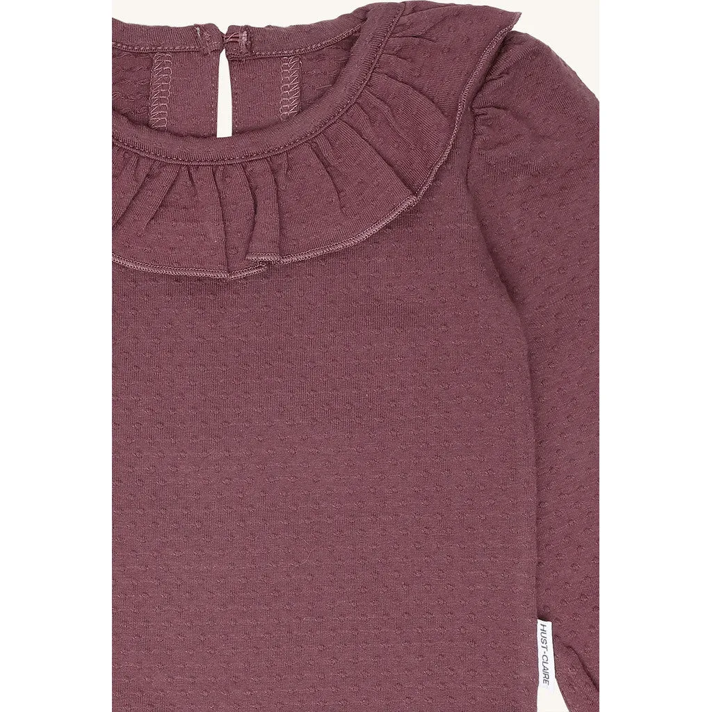 Hust & Claire HCBritt bodystocking Plum økologisk